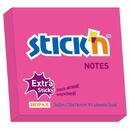 Stick'n Notes autoadeziv extra-sticky 76 x 76mm, 90 file, Stick"n - magenta neon