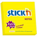 Stick'n Notes autoadeziv extra-sticky liniate 101 x 101mm, 90 file, Stick"n - galben neon