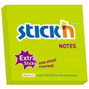 Stick'n Notes autoadeziv extra-sticky liniate 101 x 101mm, 90 file, Stick"n - verde neon