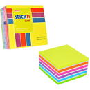 Stick'n Cub notes autoadeziv 76 x 76 mm, 400 file, Stick"n - neon/pastel asortate