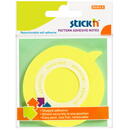 Stick'n Notes autoadeziv 360, 70 x 70 mm, 50 file, Stick"n - cerc - galben neon
