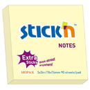 Stick'n Notes autoadeziv extra-sticky 76 x 76mm, 90 file, Stick"n - galben pastel