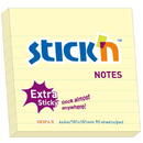 Stick'n Notes autoadeziv extra-sticky liniate 101 x 101mm, 90 file, Stick"n - galben pastel