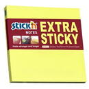 Stick'n Notes autoadeziv extra-sticky 76 x 76mm, 90 file, Stick"n - galben neon