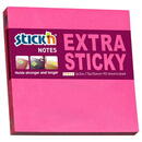 Stick'n Notes autoadeziv extra-sticky 76 x 76mm, 90 file, Stick"n - magenta neon