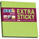 Stick'n Notes autoadeziv extra-sticky 76 x 76mm, 90 file, Stick"n - verde neon
