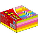 Stick'n Cub notes autoadeziv 76 x 76 mm, 400 file, Stick"n - 5 culori fluorescente+film index 45x12mm - grat