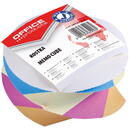 Office Products Cub hartie 83x83x55mm, spiralat, Office Products - hartie culori pastel asortate