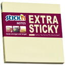 Stick'n Notes autoadeziv extra-sticky 76 x 76mm, 90 file, Stick"n - galben pastel