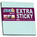 Stick'n Notes autoadeziv extra-sticky 76 x 76mm, 90 file, Stick"n - albastru pastel
