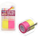 Stick'n Notes autoadeziv in rola, cu dispenser, 25 mm x 10 m, 2 buc/set, Stick"n - 2 culori neon