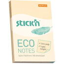 Stick'n Notes autoadeziv 76 x 51 mm, 100 file, Stick"n Eco - galben pastel