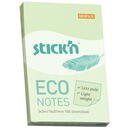 Stick'n Notes autoadeziv 76 x 51 mm, 100 file, Stick"n Eco - verde pastel
