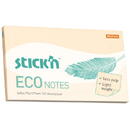 Stick'n Notes autoadeziv 76 x 127 mm, 100 file, Stick"n Eco - galben pastel