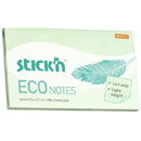 Stick'n Notes autoadeziv 76 x 127 mm, 100 file, Stick"n Eco - verde pastel