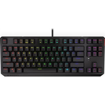 Tastatura ENDORFY Tastatura, Ilumiare RGB,Cu fir, Negru, 87 taste