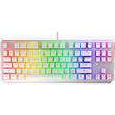 Tastatura gaming, Iluminare  RGB, Alb, Cu fir