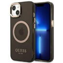 Husa telefon Guess pentru iPhone 13, Translucent MagSafe, Negru