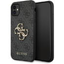 Guess Husa telefon Guess pentru iPhone 11, 4G Metal Logo, Piele ecologica, Gri