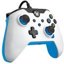 PDP PDP Wired Controller - Ion White, Gamepad (white/neon blue, for Xbox Series X|S, Xbox One, PC)