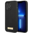 Guess GUHMP13LSPLK iPhone 13 Pro / 13 6.1" black/black hard case Silicone Logo Plate MagSafe