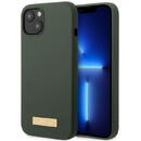 Guess GUHMP13MSBPLA iPhone 13 6.1" green/khaki hard case Silicone Logo Plate MagSafe