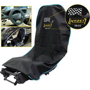 Hazet seat-steering wheel seat cover set 196-6 / 2, protective cover (black, waterproof, oil and grease repellent)