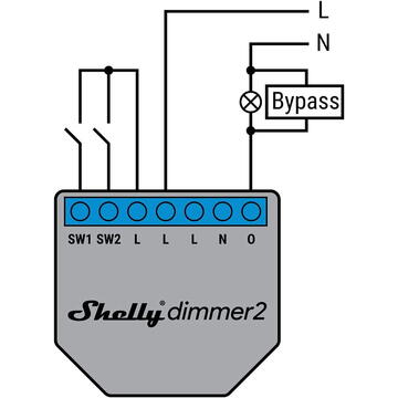 Shelly Bypass, Module (for Shelly Dimmer 2 / Shelly Relay 1L)