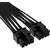 Corsair Premium Sleeved PCIe 5.0 12VHPWR PSU adapter cable (black, 50cm)