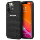 MERCEDES AMG AMHCP14LGSEBK iPhone 14 Pro 6.1 &quot;black / black hardcase Leather Debossed Lines