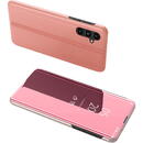 Hurtel Clear View Case for Samsung Galaxy A54 5G flip cover pink