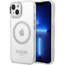Guess GUHMP14SHTRMS iPhone 14 6.1" silver/silver hard case Metal Outline Magsafe