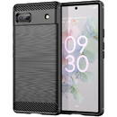 Hurtel Carbon Case Flexible cover for Google Pixel 6a black