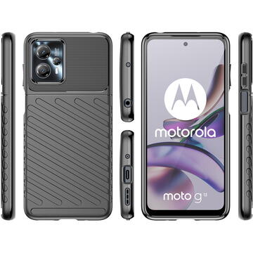 Husa Hurtel Thunder Case case for Motorola Moto G13 silicone armor case black