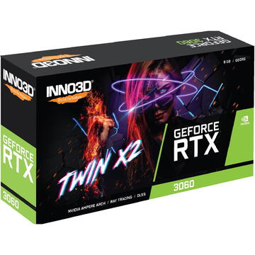 Placa video INNO3D NVIDIA GeForce RTX 3060 Twin X2  8 GB GDDR6