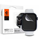 Folie Protectie Spigen Neo Flex pentru Apple Watch 45mm / 44mm / 42mm Series, Plastic, Set 3 bucati, AFL04049