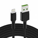 Green Cell Cable USB Lightning Green Cell GC Ray, 120cm, for iPhone, iPad, iPod, white LED, quick charging
