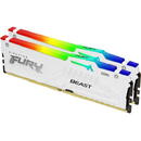 Fury Beast RGB White Intel XMP 3.0, 64GB, DDR5-5200MHz, CL40, Dual Channel