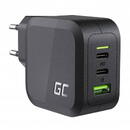 Green Cell PowerGaN 65W pentru laptop, MacBook, tableta, smartphone, Nintendo Switch 2x USB-C, 1x USB-A