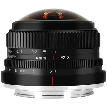 Obiectiv foto DSLR Obiectiv Manual 7Artisans 4mm f/2.8 Fisheye pentru Sony E-Mount