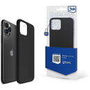 3mk Silicone Case Husa pentru Apple iPhone 11 Pro Max, Spate telefon, Negru
