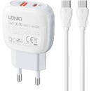 Ldnio Wall charger  LDNIO A2313C USB, USB-C + USB-C - USB-C cable