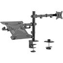 Gembird MA-DA-03 Adjustable desk mount with monitor arm and notebook tray (rotate, tilt, swivel), 17”-32”, up to 9 kg