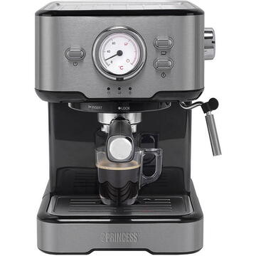 Espressor Cob coffeemaker Princess 1.5 L 1100 W 20 bari Cafea macinata/capsule  Argintiu/Negru