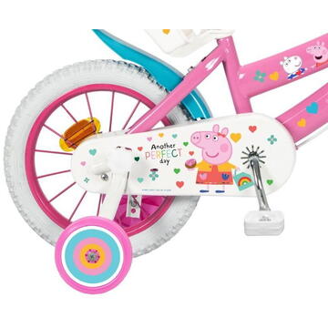 Bicicleta copii Children's bicycle 14" Peppa Pig pink 1495 TOIMSA