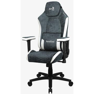 Scaun Gaming AeroCool Crown AeroSuede Padded Blue, Steel