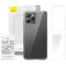 Case Baseus Crystal Series for iPhone 11 pro (clear) + tempered glass + cleaning kit