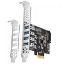 AXAGON Adaptor PCI-Express PCEU-43RS, 4x USB 3.0
