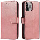 Hurtel Magnet Case Cover for Xiaomi Redmi Note 12 Cover with Flip Wallet Stand Pink