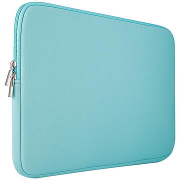 Husa laptop Hurtel 15.6 inch rezistenta la stropire din neopren, Light Blue